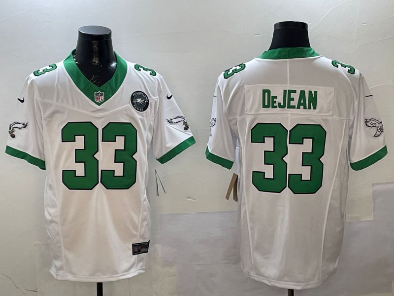 Men Philadelphia Eagles #33 DeJean White Retro three generations 2025 Nike Limited NFL Jersey style 6->philadelphia eagles->NFL Jersey